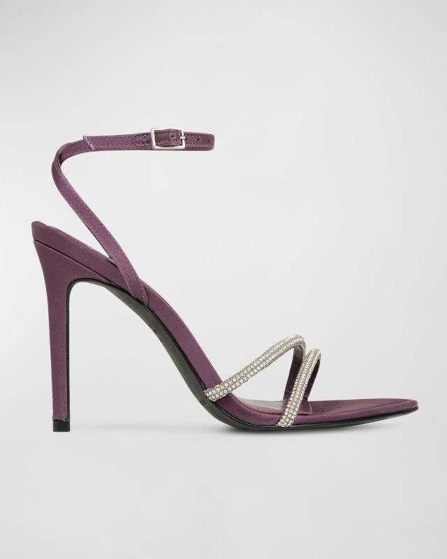 Embellished Ankle-Strap Stiletto Sandals