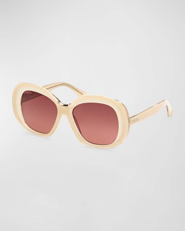 Edna Acetate Round Sunglasses