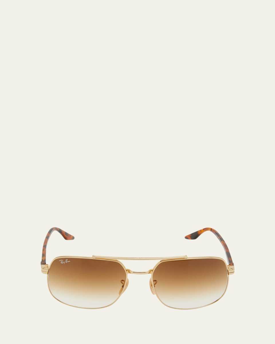 Double-Bridge Gradient Lens Sunglasses