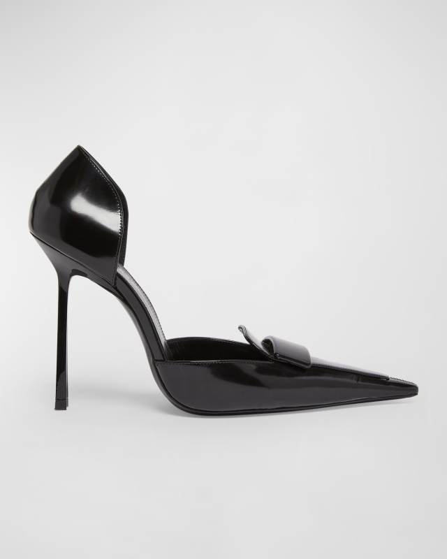 Leather D'Orsay Loafer Pumps