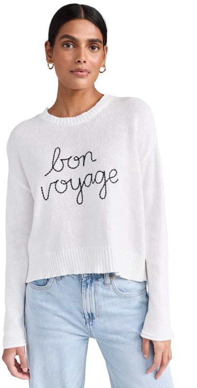 Z Supply Sienna Bon Voyage Sweater White