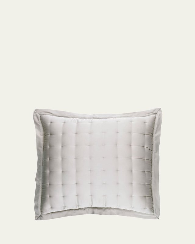 Puff Tencel Euro Sham, Gray