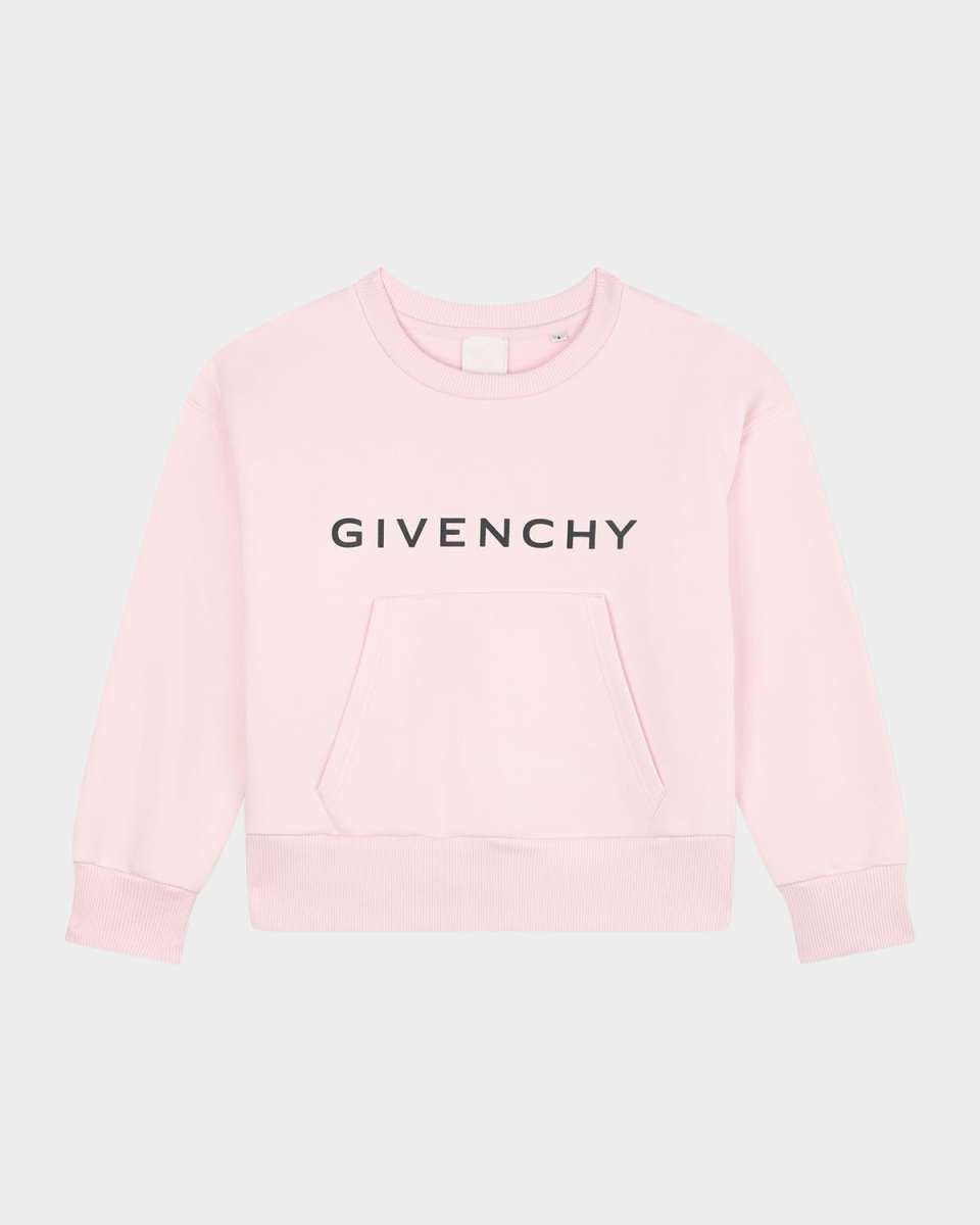 Girl's Contrast Logo-Print Sweatshirt, Size 4-