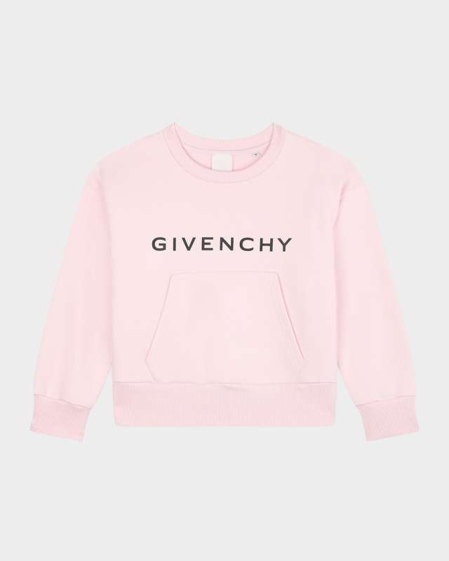 Girl's Contrast Logo-Print Sweatshirt, Size 4-