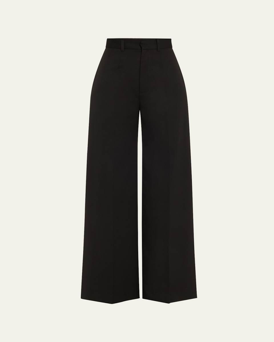 Peek Open Thigh Wool Trousers