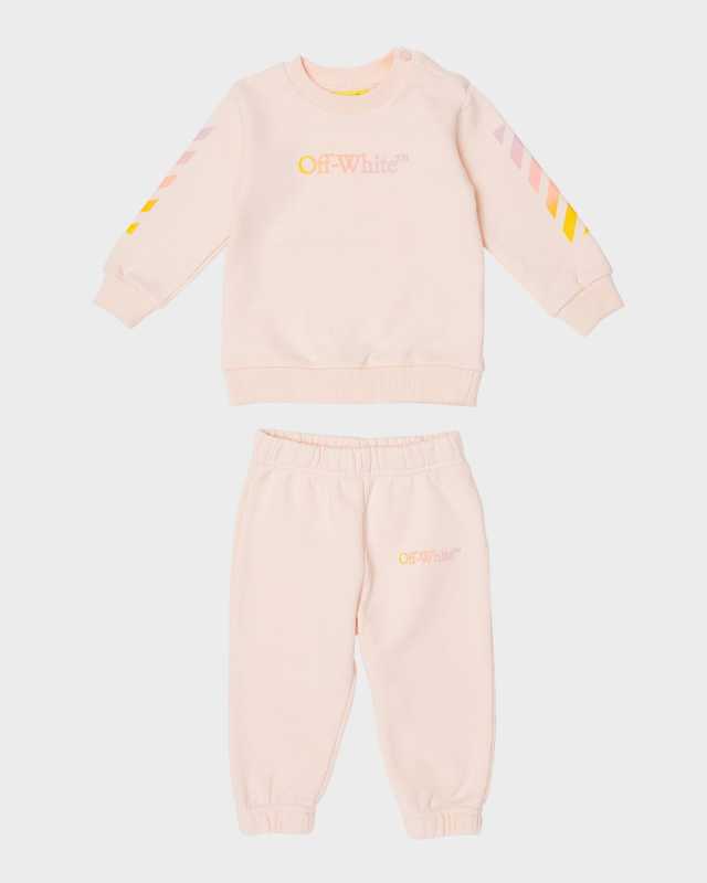 Girl's Arrow Rainbow Sweatshirt and Pants Set, Size 3M-24