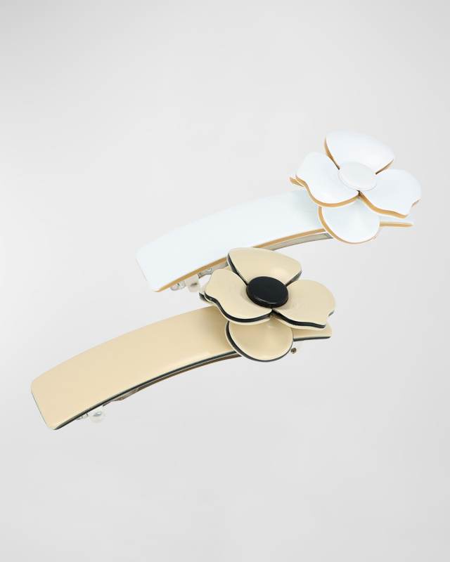 Bellflower Barrettes, Set of 2
