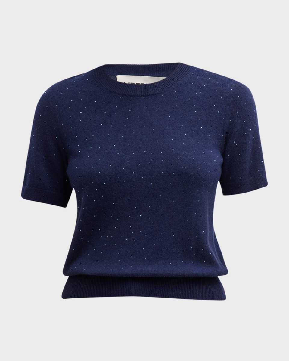 Stardust Rhinestone-Embellished Cashmere Sweat