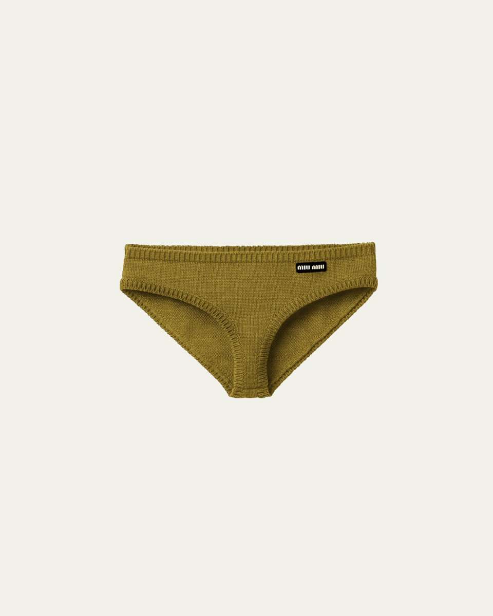Intarsia Logo Cashmere Briefs
