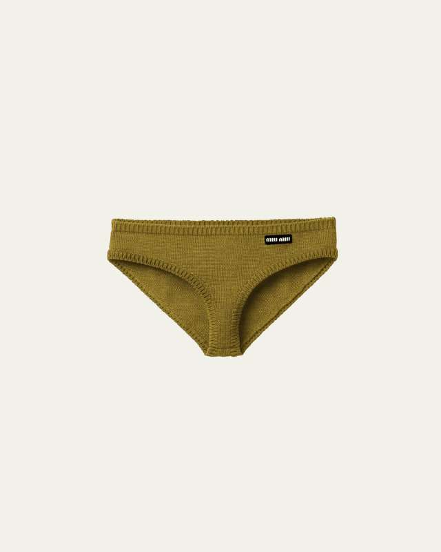 Intarsia Logo Cashmere Briefs