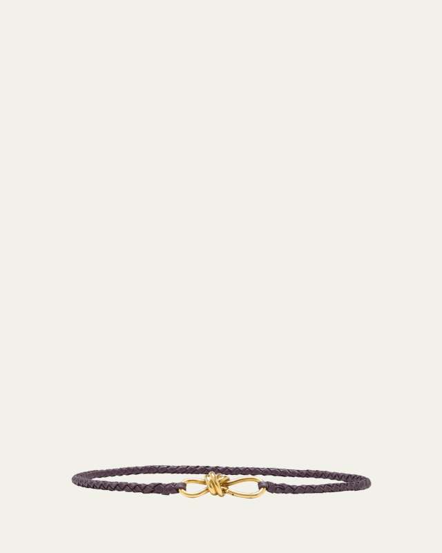 Intrecciato Braided Nappa Leather Belt