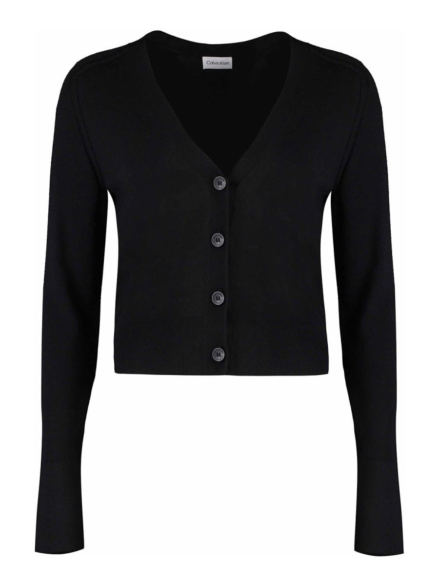Calvin Klein Pull À Col V - Noir
