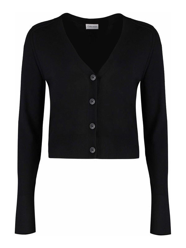 Calvin Klein Pull À Col V - Noir