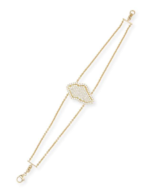 18k Pave Geode Inspired Double-Chain Bracelet