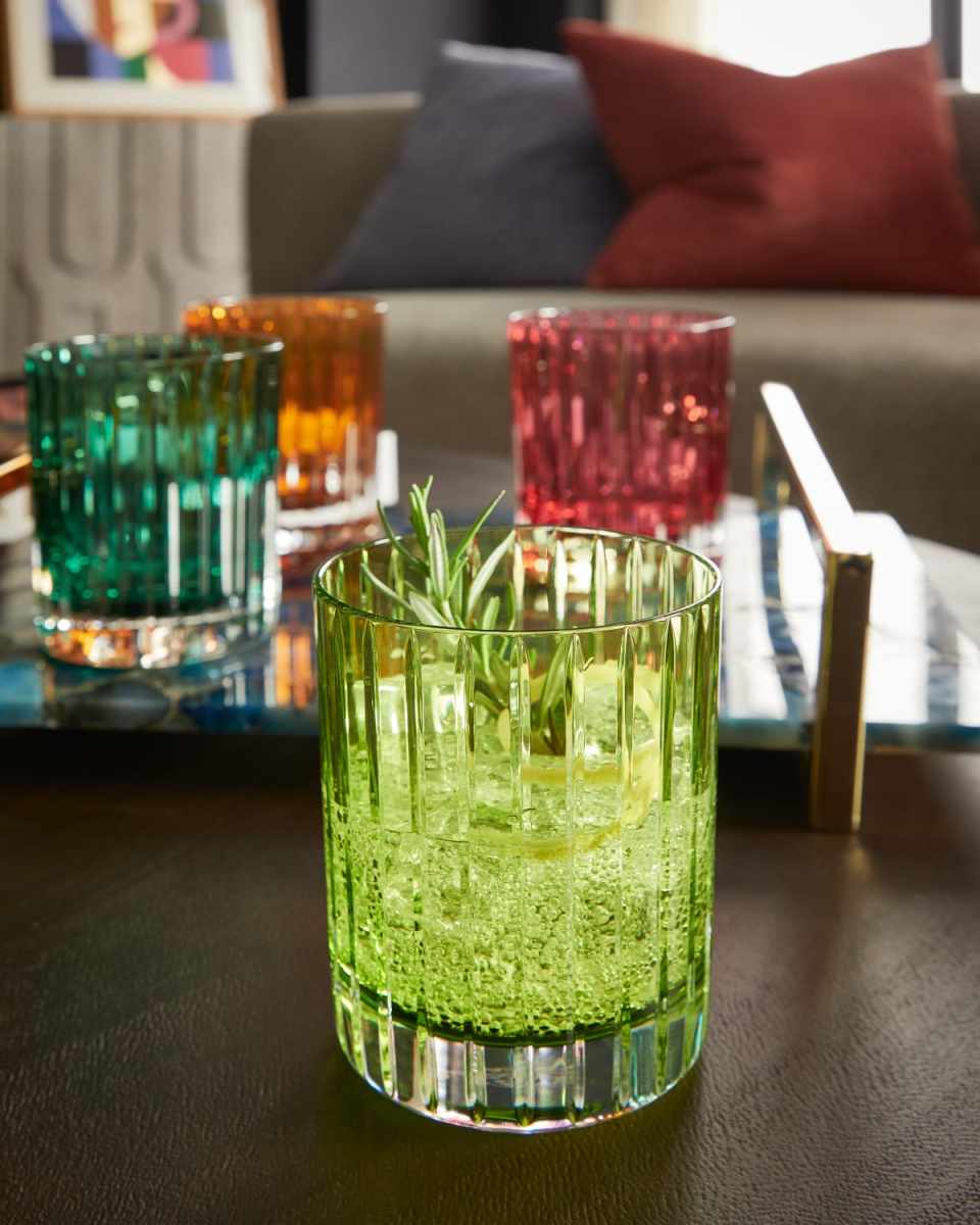 Harmonie Colored Double Old-Fashioned Tumblers, Set of 4