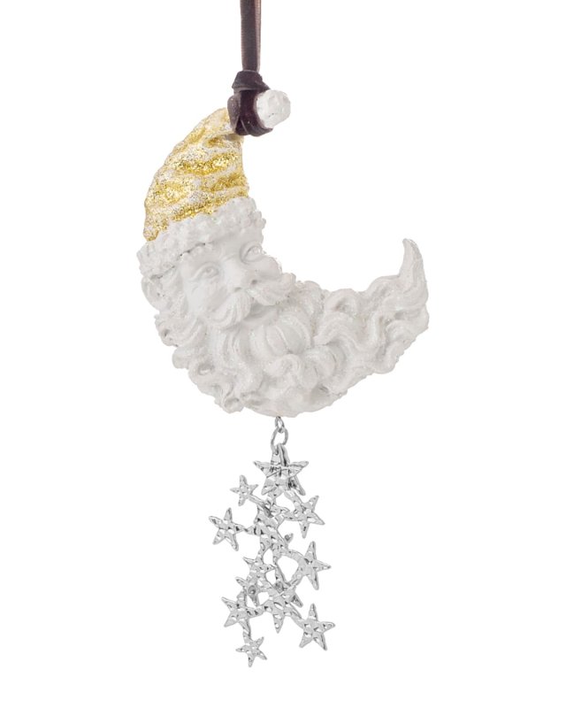 Santa Moon Ornament