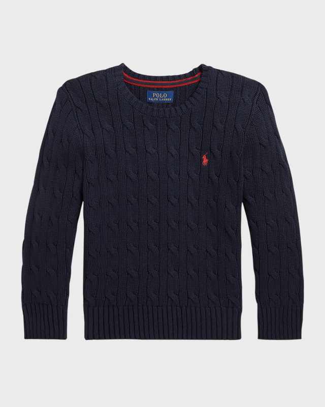 Boy's Cable Knit Sweater, Size 2-