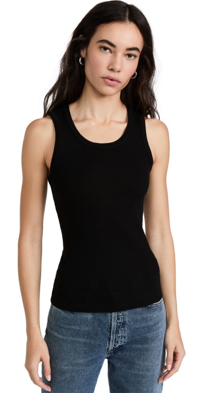 AGOLDE Poppy Tank Black