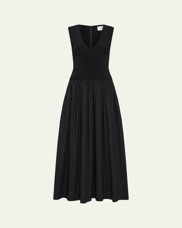 V-Neck Knit Maxi Dress