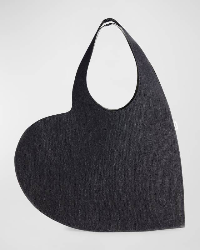 Heart Denim Tote Bag