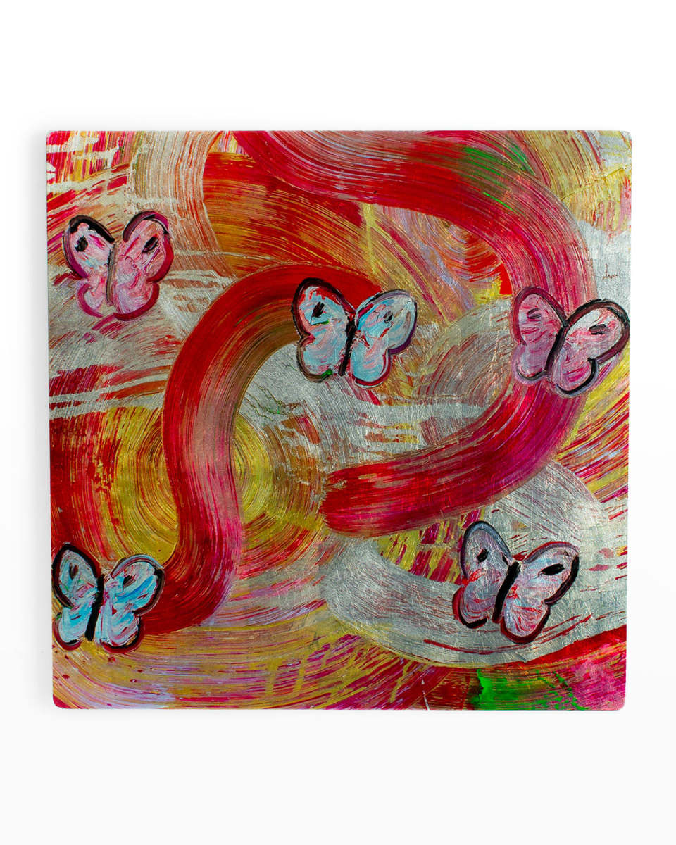 Butterfly Swirl Square Lacquer Placemat