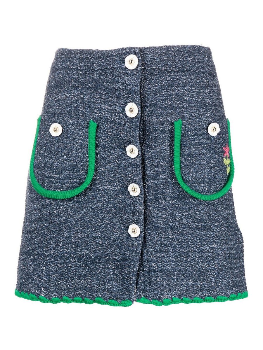 Cormio Jupe Midi - Bleu