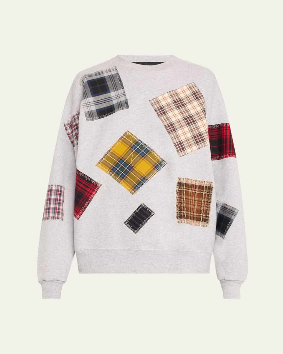 Patch Happy Crewneck Sweater
