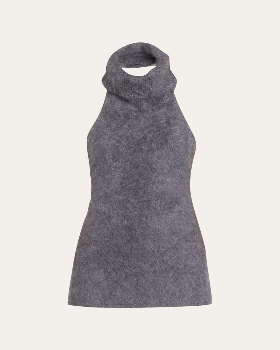 Lauretta Cashmere Open-Back Halter Sweater