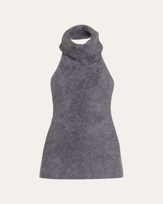 Lauretta Cashmere Open-Back Halter Sweater