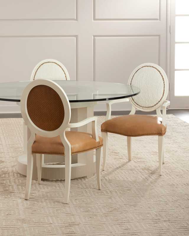 Elsa Leather Dining Arm Chair