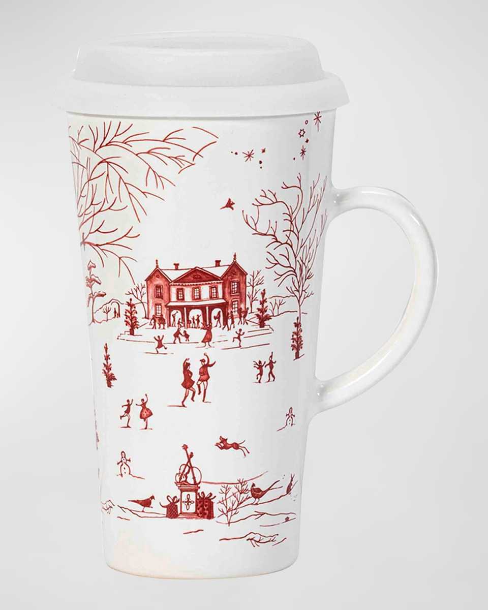 Country Estate Winter Frolic Travel Mug