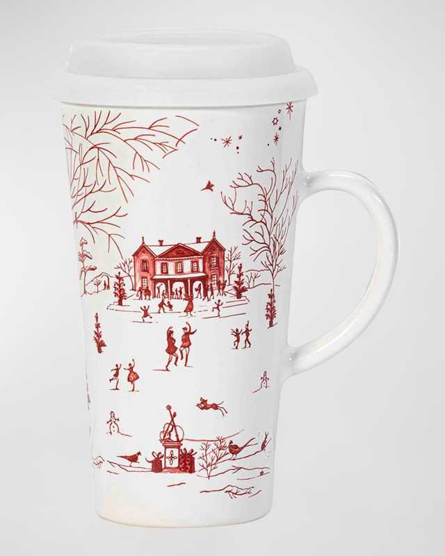 Country Estate Winter Frolic Travel Mug