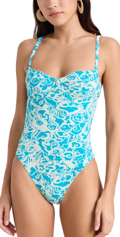 A. L.C. Dylan Swimsuit Scone/Blue