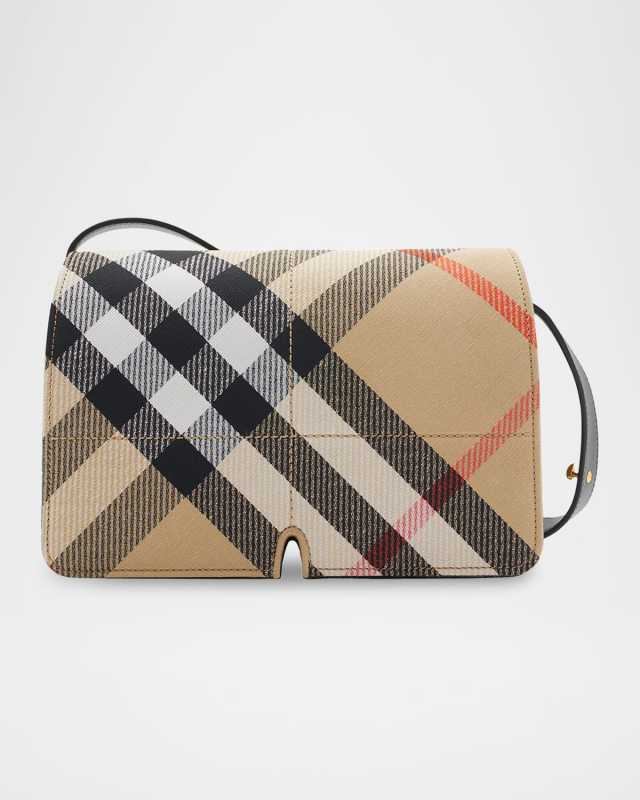 Snip Check Jacquard-Woven Shoulder Bag