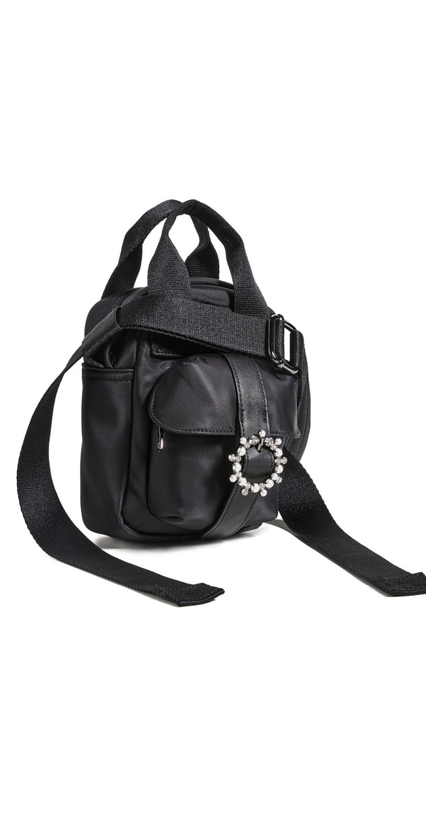 Simone Rocha Mini Classic Crossbody Bag W/ Buckle Black