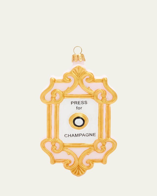 Champagne Button Ornament Christmas