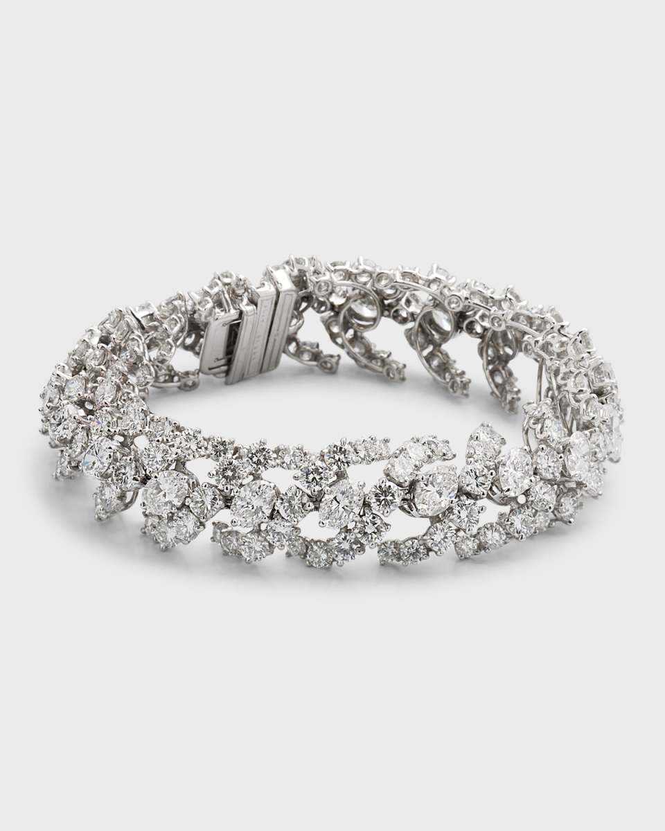 Estate Platinum Diamond Flex Bracelet