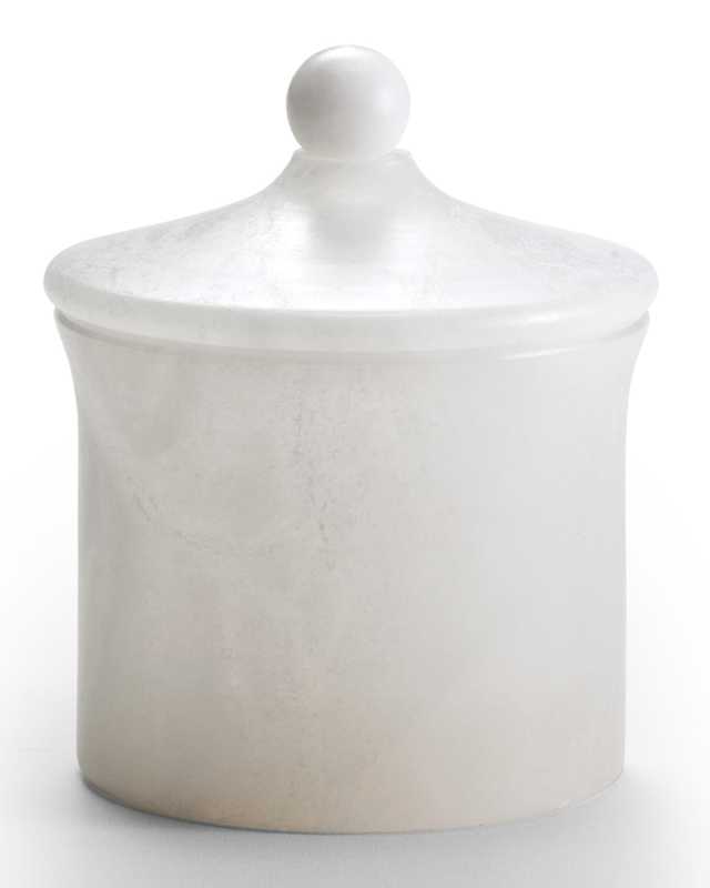 Alisa Alabaster Bath Canister, White