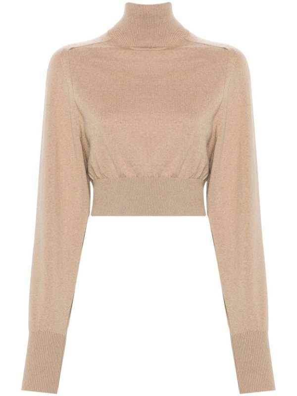 roll-neck wool jumper