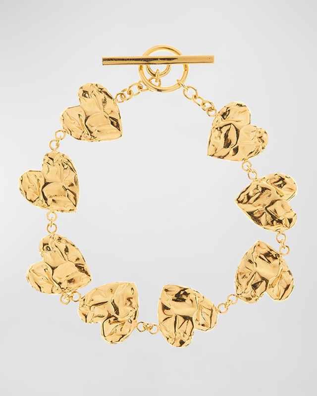 Crushed Heart Toggle Bracelet