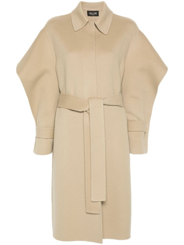 draped-sleeve coat
