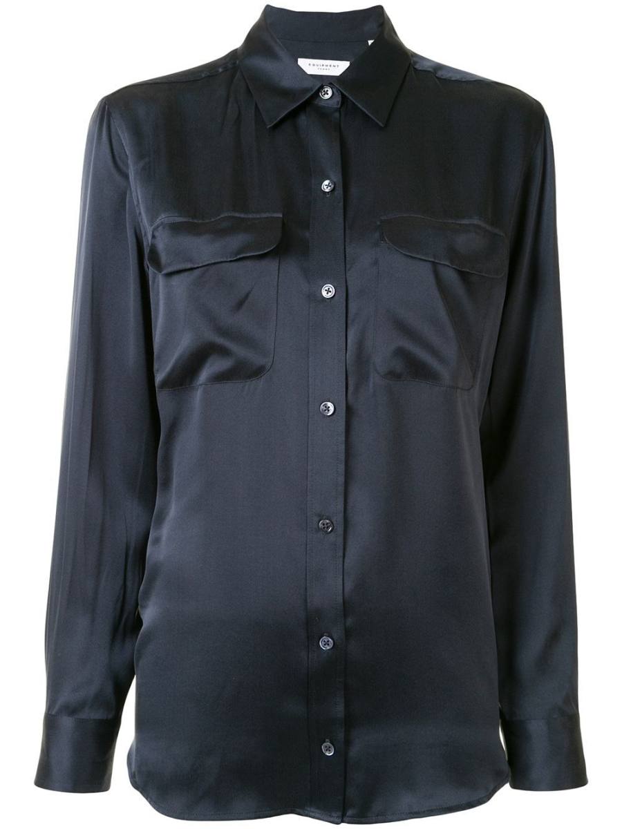 Signature silk satin shirt