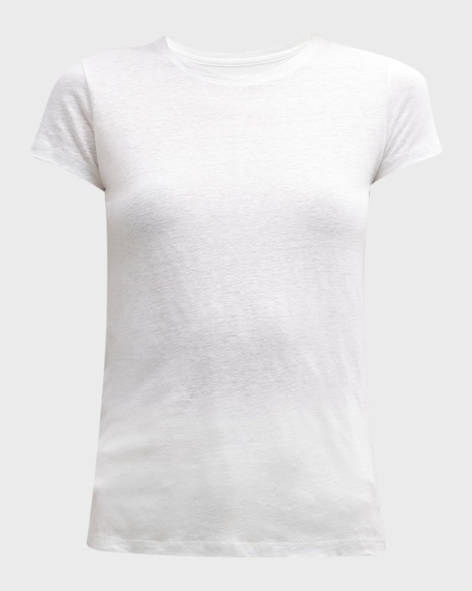 Stretch Linen Crewneck Tee
