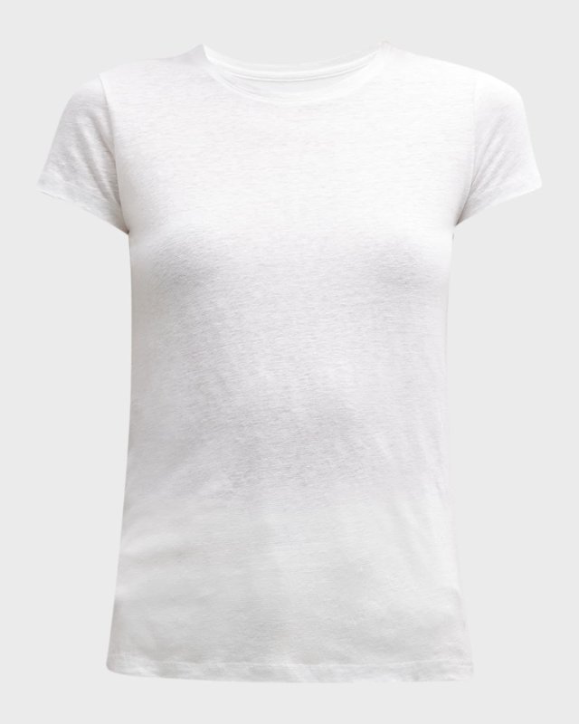 Stretch Linen Crewneck Tee