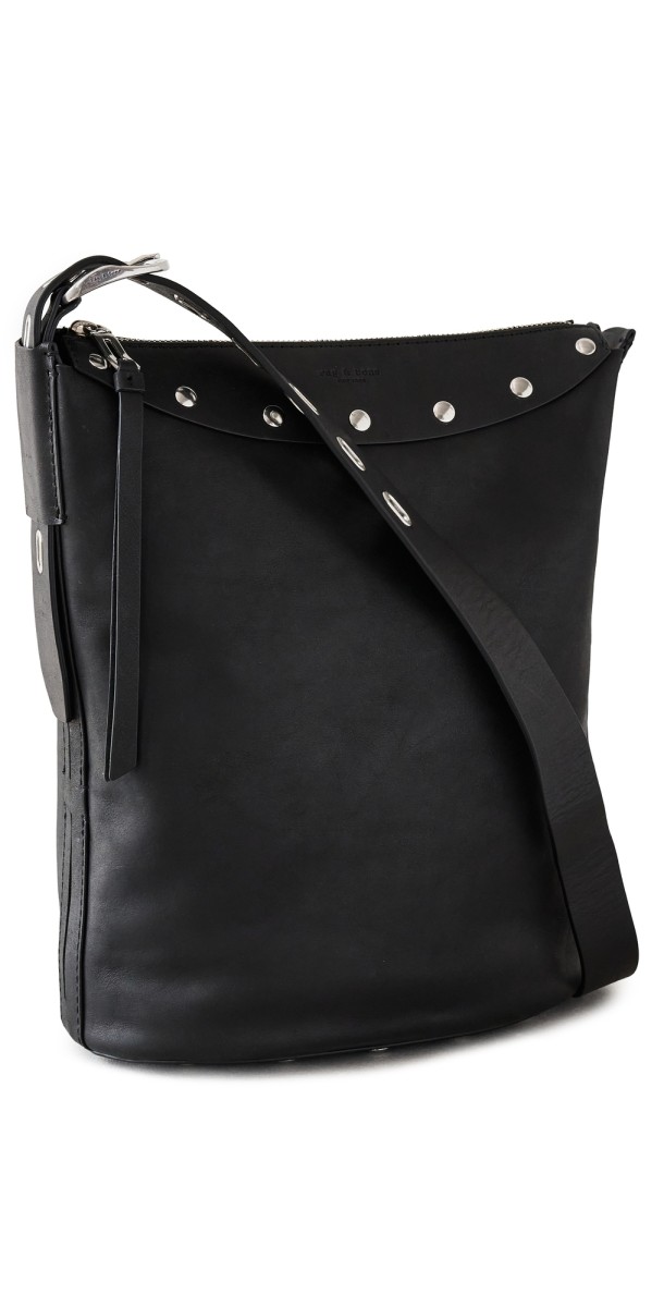 rag & bone Belize Bucket Bag Studs Black