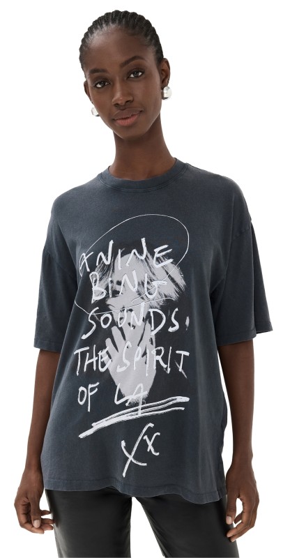 ANINE BING Kent Spirit Tee Washed Black