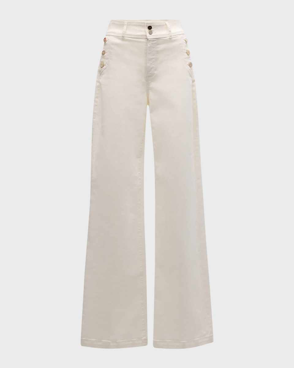 Aubrey Straight Double-Button Jeans