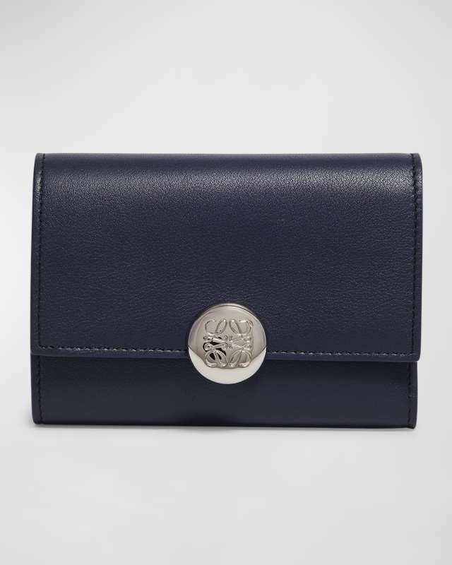 Small Pebble Leather Trifold Wallet
