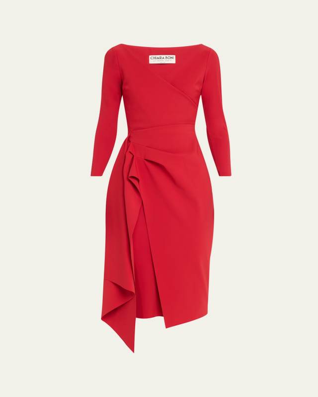 Ellia Draped Bodycon Dress