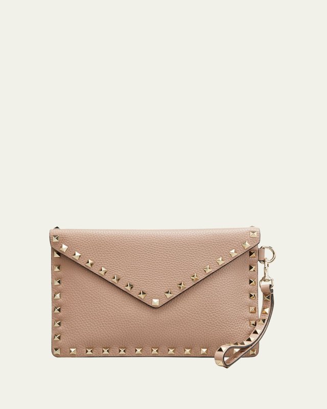 Rockstud V-Flap Pouch Clutch Bag